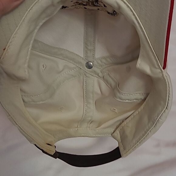 Vintage NRA of America American Eagle Embroidered Adjustable tan and red - Picture 7 of 8